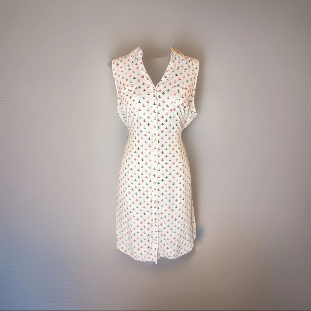 Express Anchor Print Sleeveless Dress Size L